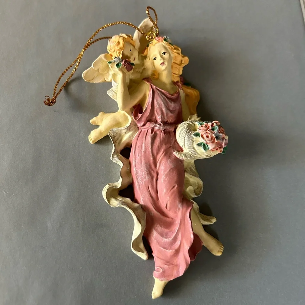 Vintage Victorian Angel Christmas Ornament.
